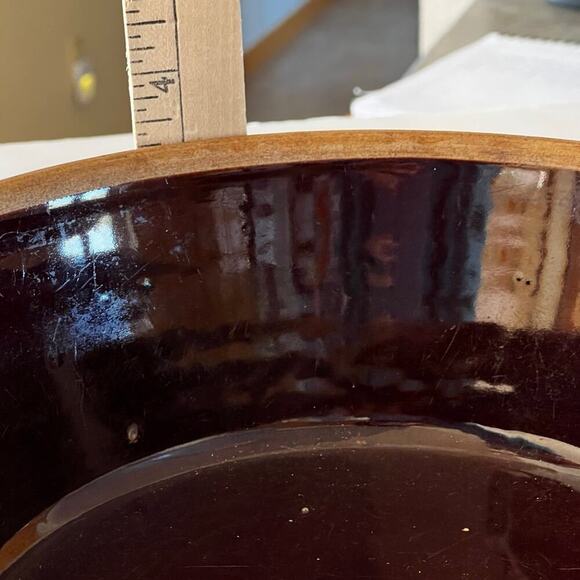 Vintage USA brown pottery bowl - Picture 9 of 12